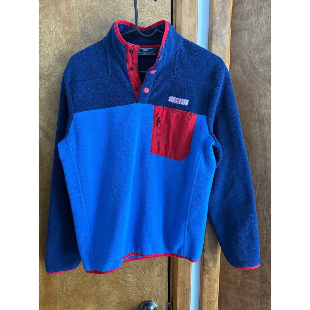 Men’s Vineyard Vines Colorblock Fleece Pullover Sz. XS